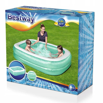 DIDELIS PRIPUČIAMAS ŠEIMOS BASEINAS 201x150x51cm BESTWAY