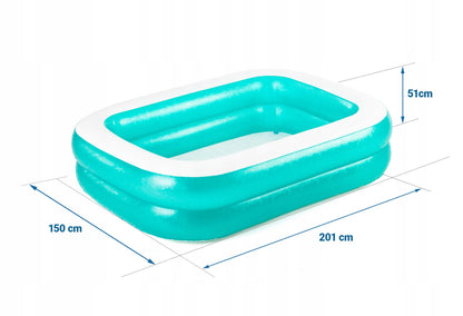 DIDELIS PRIPUČIAMAS ŠEIMOS BASEINAS 201x150x51cm BESTWAY