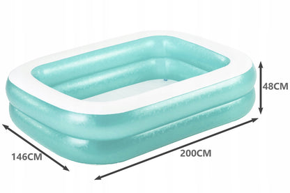 DIDELIS PRIPUČIAMAS ŠEIMOS BASEINAS 201x150x51cm BESTWAY