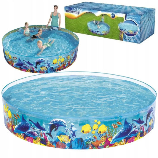 Sodo baseinas vaikams didelis 244x46cm BESTWAY