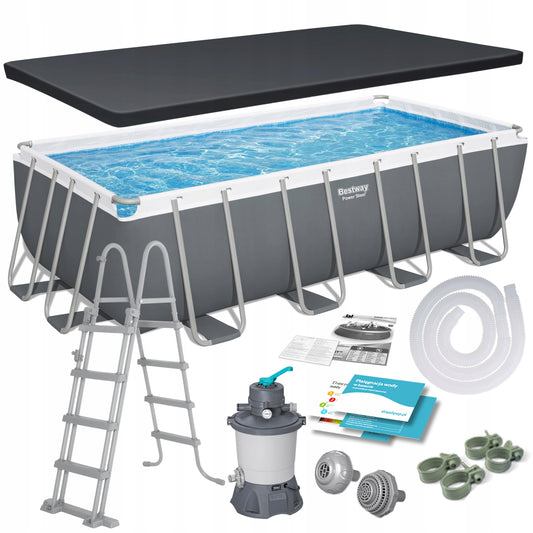 STAČIAKAMPIS SODO SURENKAMAS BASEINAS 488x244x122 BESTWAY RINKINYS 10in1