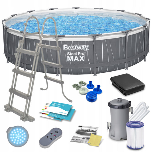 SURENKAMAS sodo baseinas 457x107 cm Bestway 13-in-1 komplektas