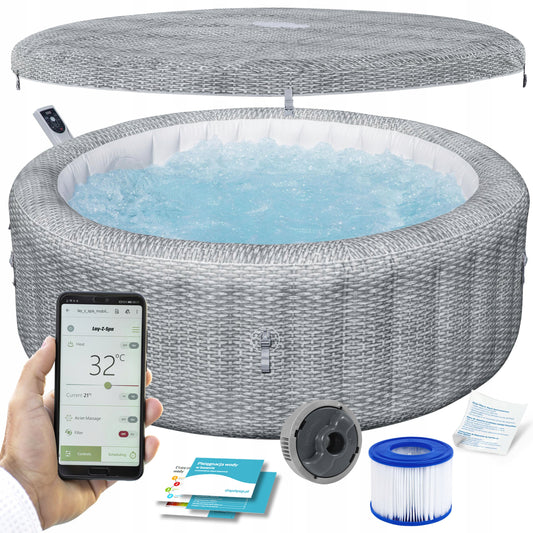 Pripučiamas Lay-Z SPA sodas AirJet Bali hidromasažas Bestway 6 asmenų WIFI