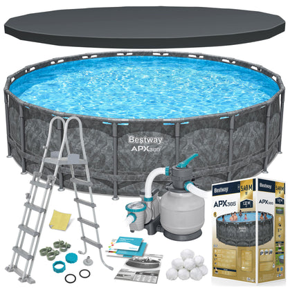 Apvalus SODO SURENKAMAS BASEINAS 549x132cm APX RINKINYS 11in1 BESTWAY