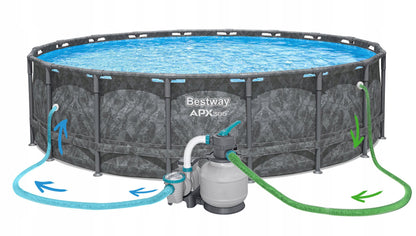 Apvalus SODO SURENKAMAS BASEINAS 549x132cm APX RINKINYS 11in1 BESTWAY