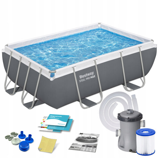 Sodo stovo baseinas su siurbliu 282x196x84cm Bestway rinkinys 9in1