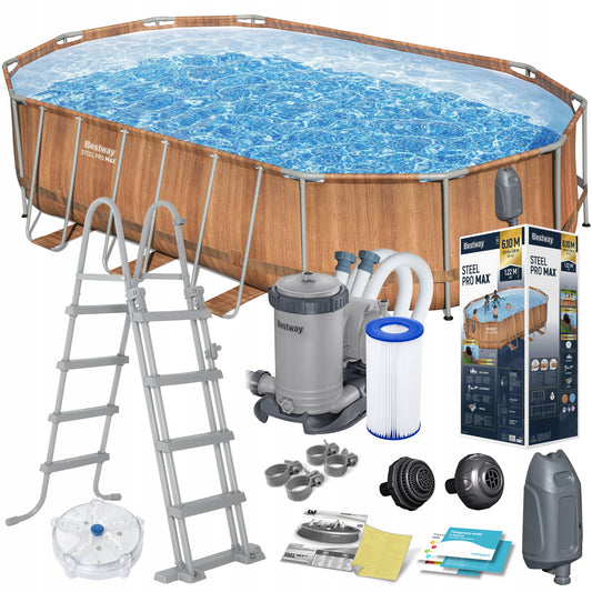 SODO SURENKAMAS BASEINAS OVALAS 610x366x122 cm RINKINYS 13in1 BESTWAY