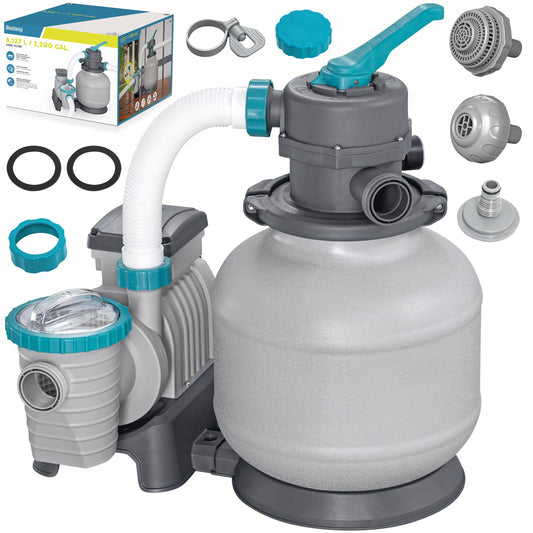 Sand pump for swimming pools filter for swimming pools 8327 L/h fittings hoses Bestway