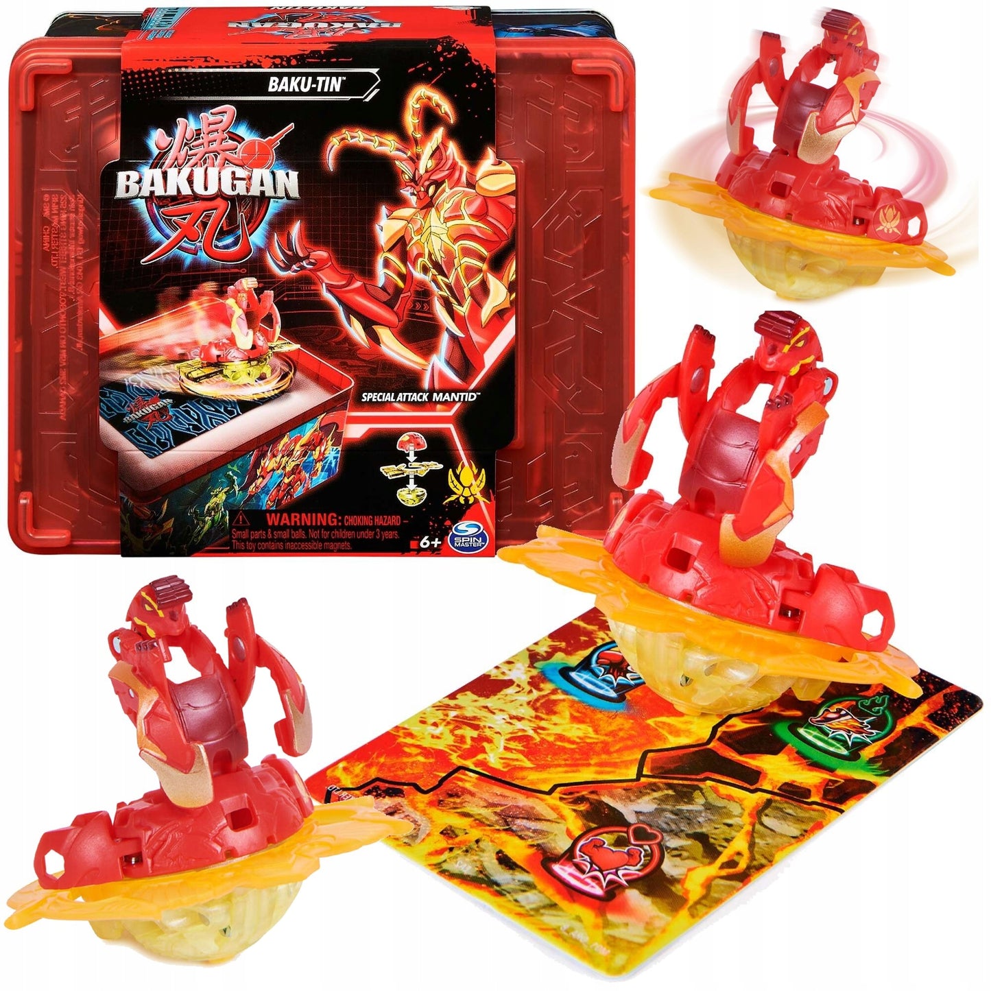 BAKUGAN BAKU-TIN 2 SPECIAL ATTACK MANTID FIGŪRA + KORTELĖS DĖŽUTĖJE