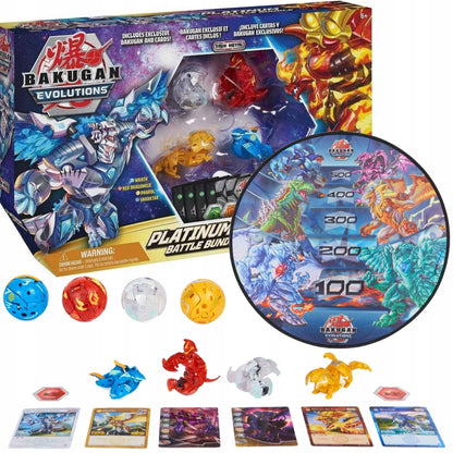 BAKUGAN EVOLUTIONS PLATINUM FIGURES RINKINYS + KILIMĖLIS