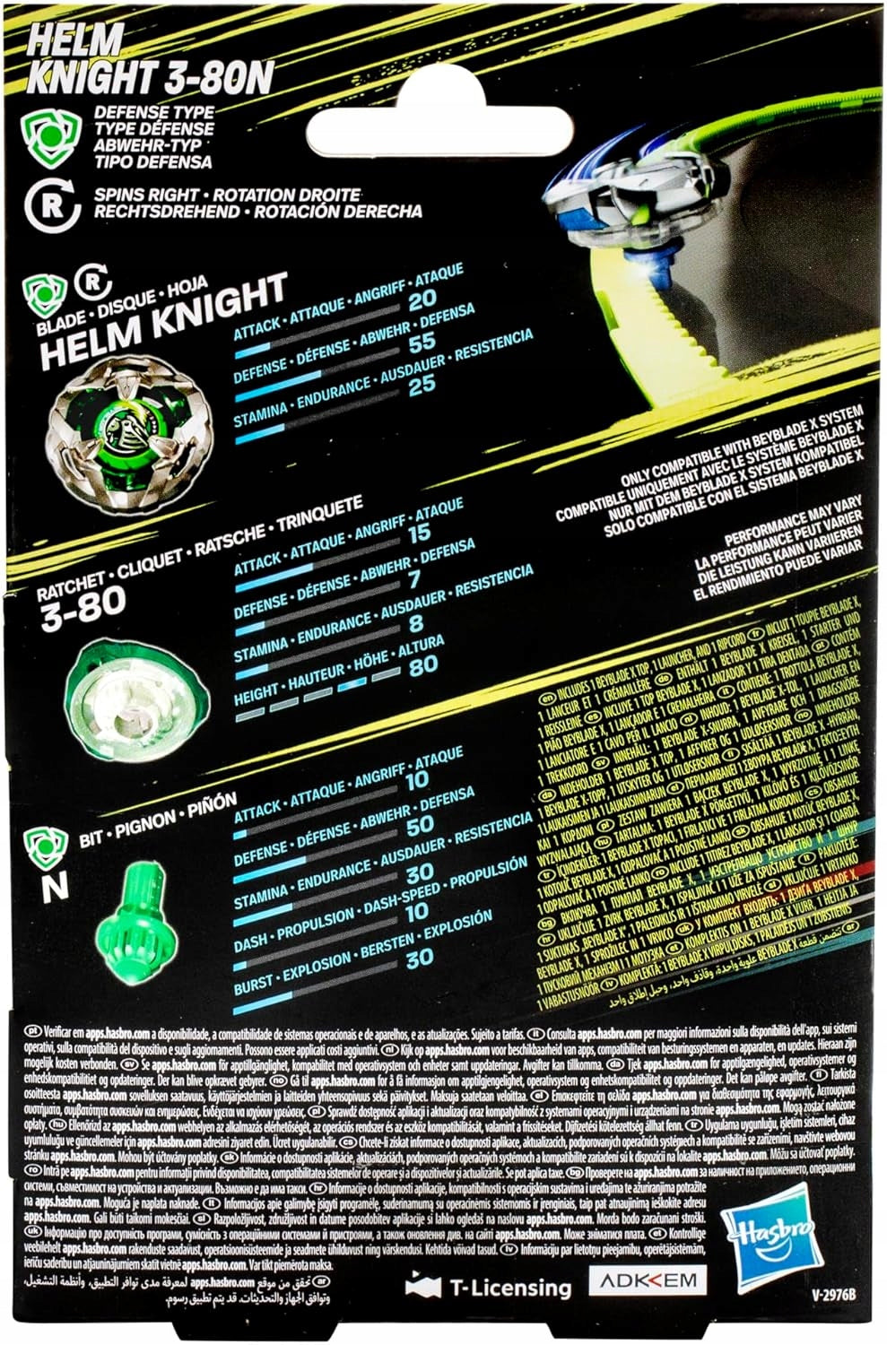 Beyblade X - HELM KNIGHT 3-80N