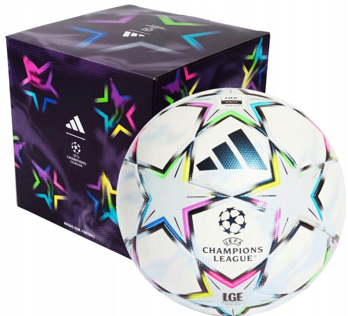 „Adidas“ UEFA Champions League 2026/27 futbolo kamuolys su dėžute – 5 dydis