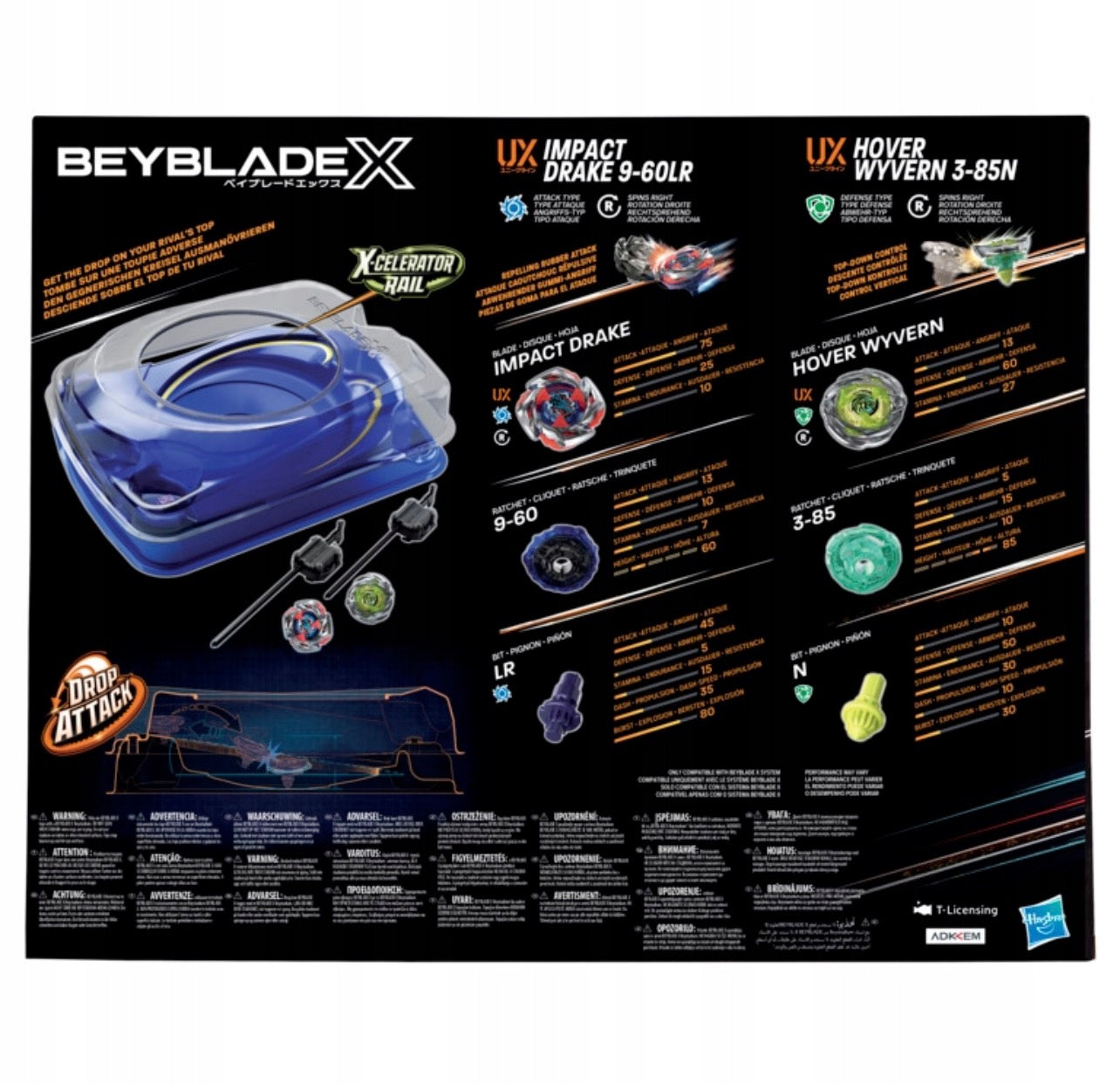 „Beyblade X Drop Attack“ kovų arena su 2 suktukais ir paleidikliais