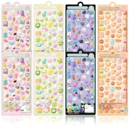 Kawaii Jelly 3D gelinių lipdukų rinkinys – 8 lapai, 400+ lipdukų