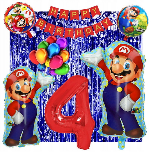 Birthday Balloons Set 4 Super Mario Theme