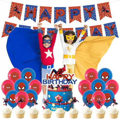 Žmogaus voro (Spiderman) gimtadienio dekoracijų rinkinys