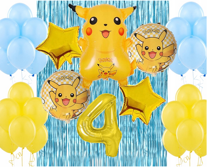 Gimtadienio balionų rinkinys Pikachu tema