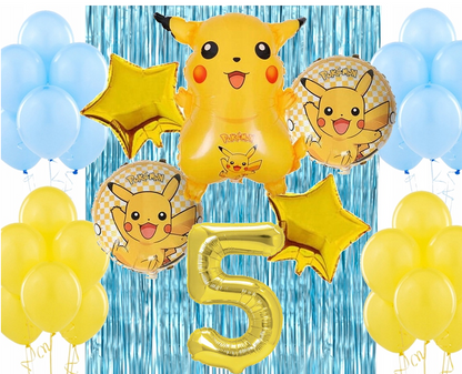 Gimtadienio balionų rinkinys Pikachu tema