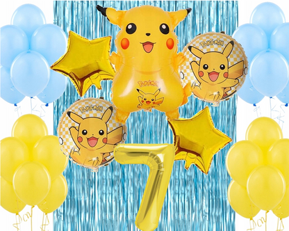 Gimtadienio balionų rinkinys Pikachu tema