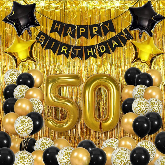 Balionų dekoravimo rinkinys 50-ojo gimtadienio proga - PartyGo
