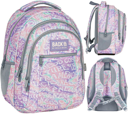 Mokykline kuprine BackUP 26L – Cream Letters (O18)
