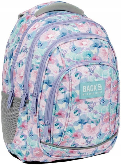 Mokykline kuprine BackUP 26L – Spring Flowers Pastel (A15)