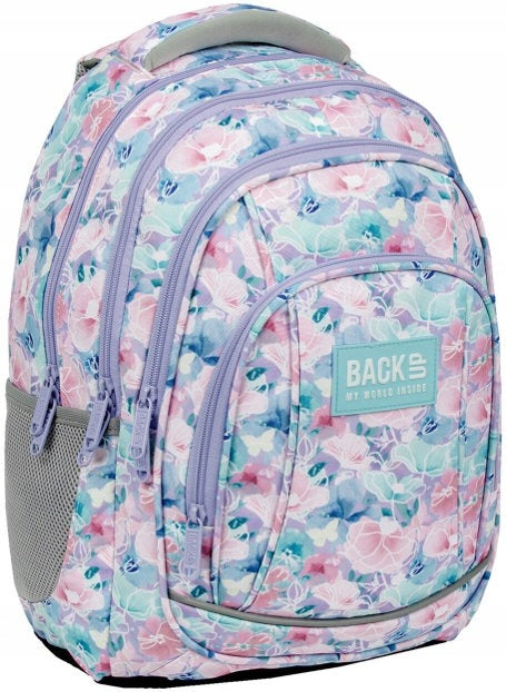 Mokykline kuprine BackUP 26L – Spring Flowers Pastel (A15)