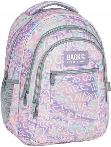 Mokykline kuprine BackUP 26L – Cream Letters (O18)