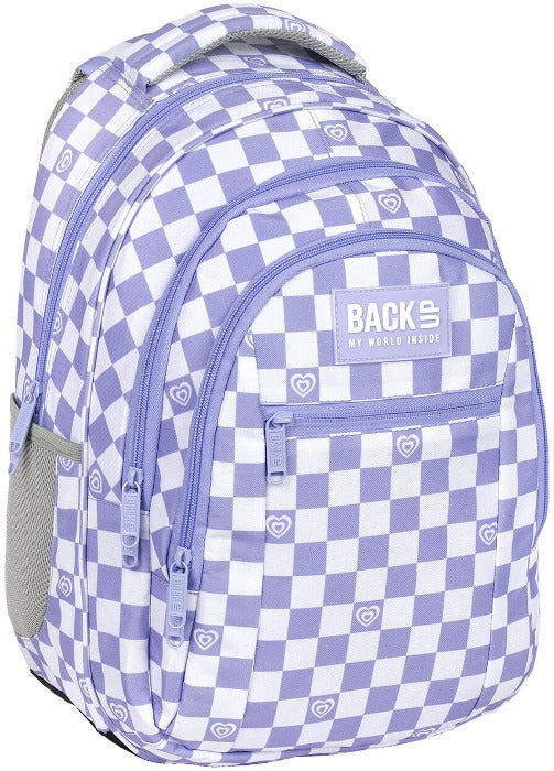 Mokykline kuprine BackUP 26L – Checkerboard Violet (O26)