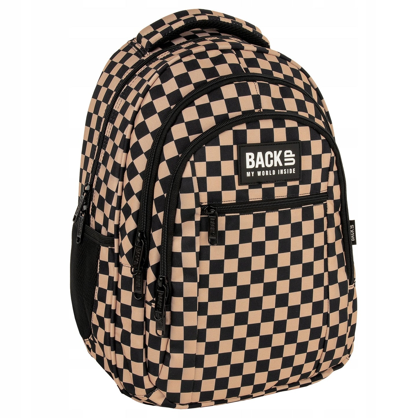 Mokykline kuprine BackUP 26L – Checkerboard Beige