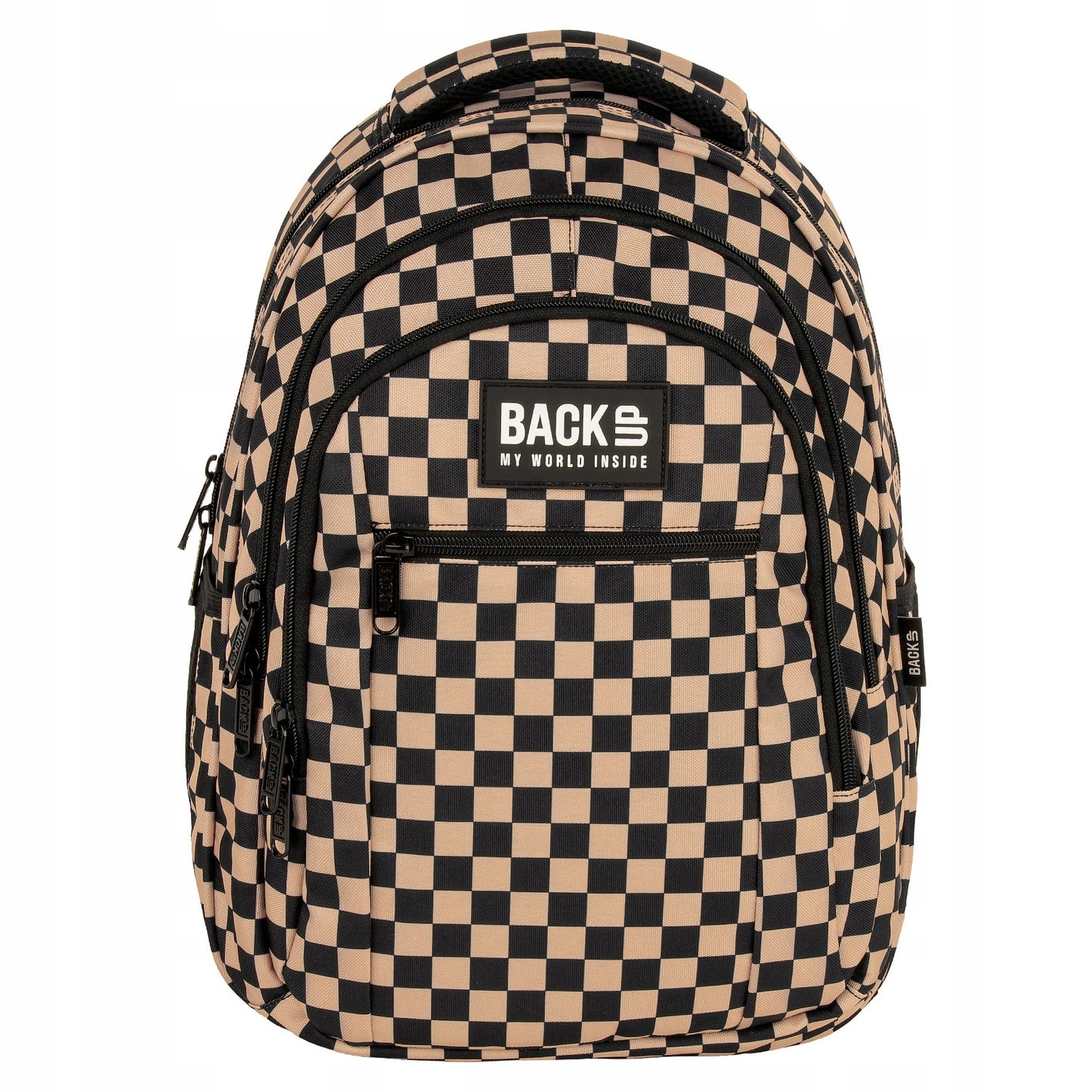 Mokykline kuprine BackUP 26L – Checkerboard Beige