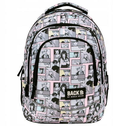 Mokykline kuprine BackUP 5-dalių rinkinys 26L – Anime/Manga