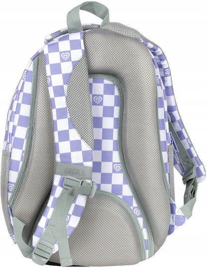 Mokykline kuprine BackUP 26L – Checkerboard Violet (O26)
