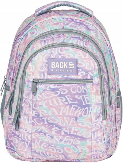 Mokykline kuprine BackUP 26L – Cream Letters (O18)