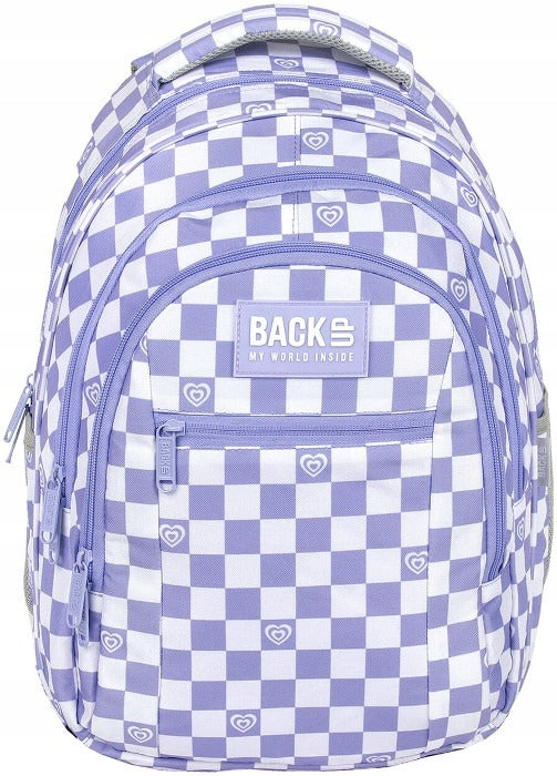 Mokykline kuprine BackUP 26L – Checkerboard Violet (O26)