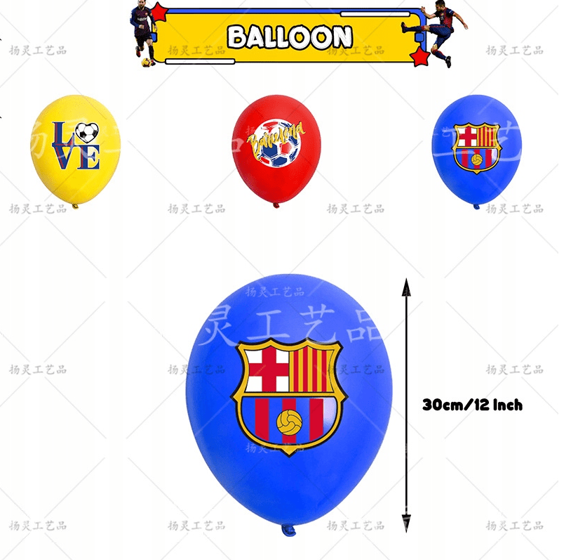 FC Barcelona tema gimtadienio dekoracijų rinkinys - PartyGo